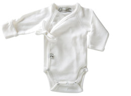 Little Sprout Collection ~ Organic Preemie Clothing ~ White Long Sleeved Onesie