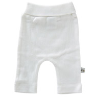 Sprout Collection Premature Clothing ~ White Cotton Rib Knit Pant