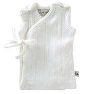Little Sprout Collection ~ Organic Preemie Clothing ~ White Pointelle Cotton Itsy Bitsy Tank